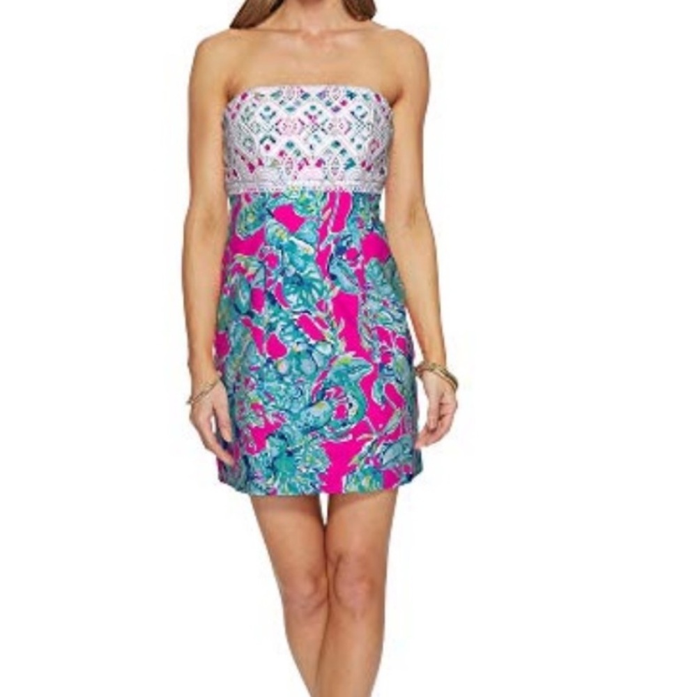 Lilly Pulitzer Pink and Blue Mini Dress - Picture 9 of 9